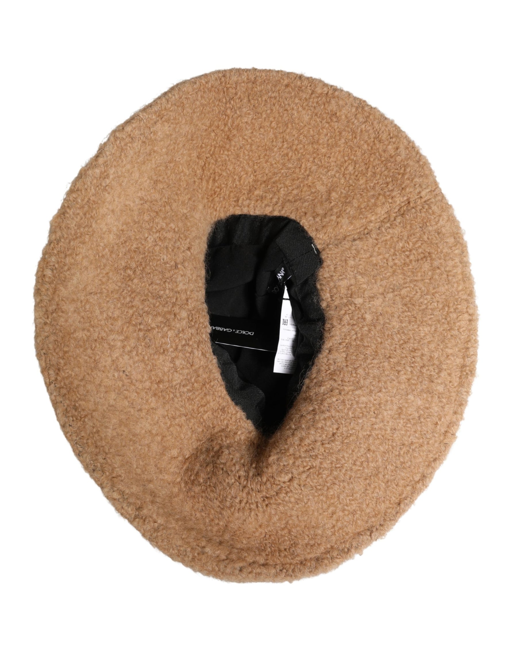 Dolce & Gabbana Beige Virgin Wool Fur Women Knitted Capello Hat | Regal Royce