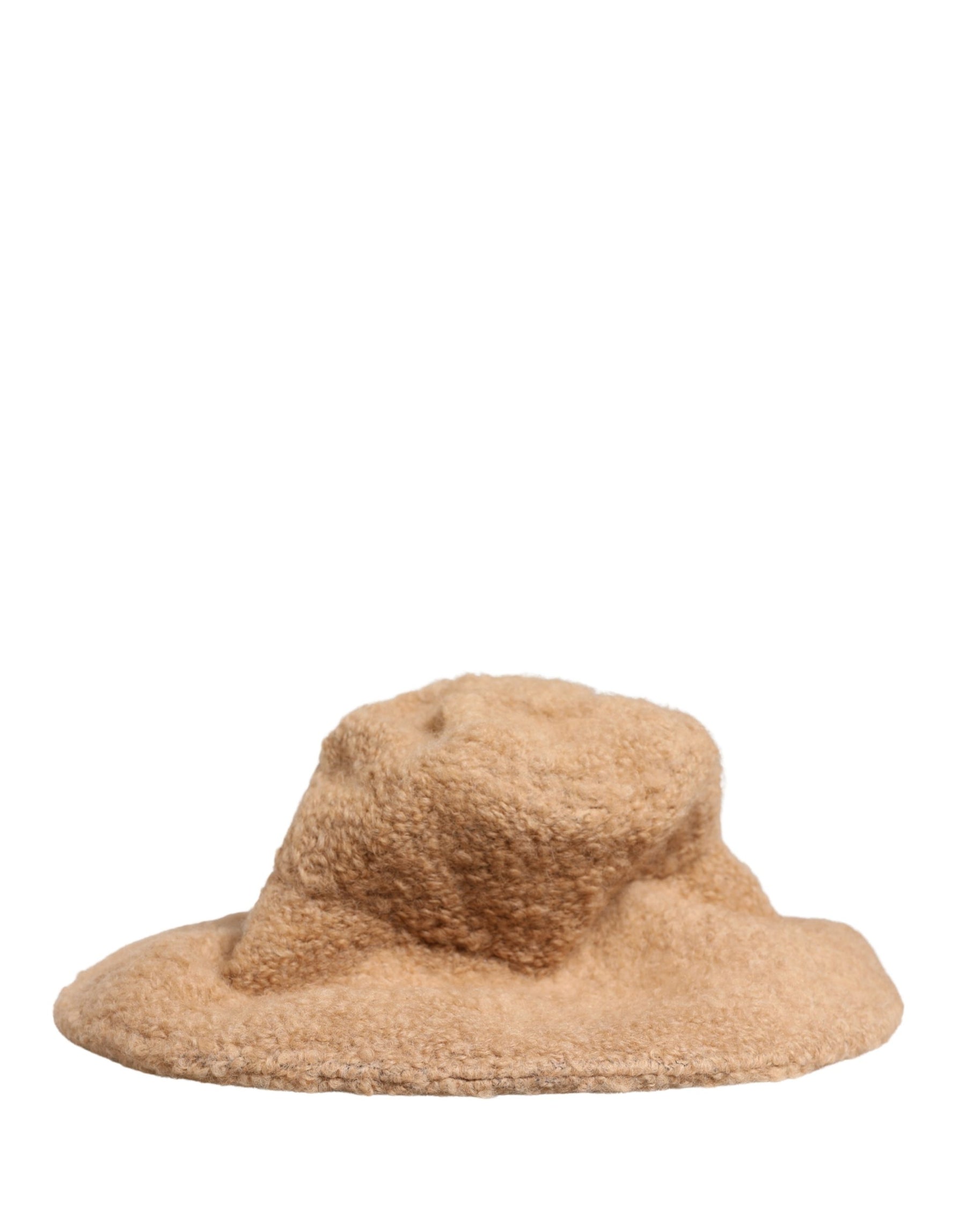 Dolce & Gabbana Beige Virgin Wool Fur Women Knitted Capello Hat | Regal Royce