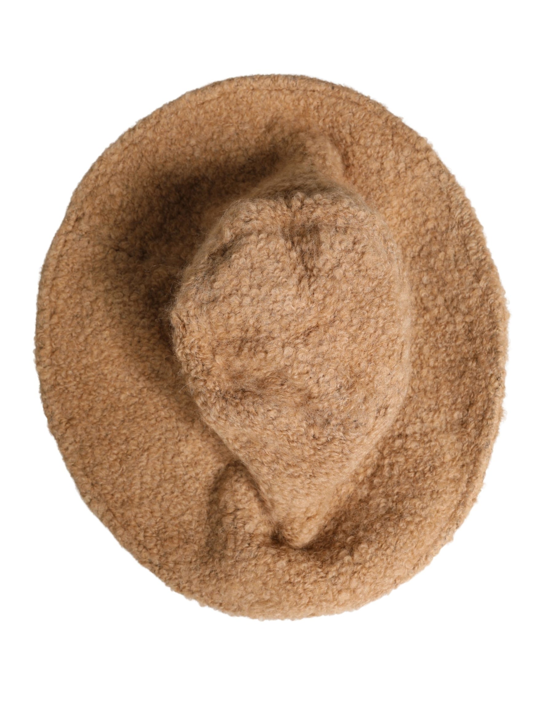 Dolce & Gabbana Beige Virgin Wool Fur Women Knitted Capello Hat | Regal Royce