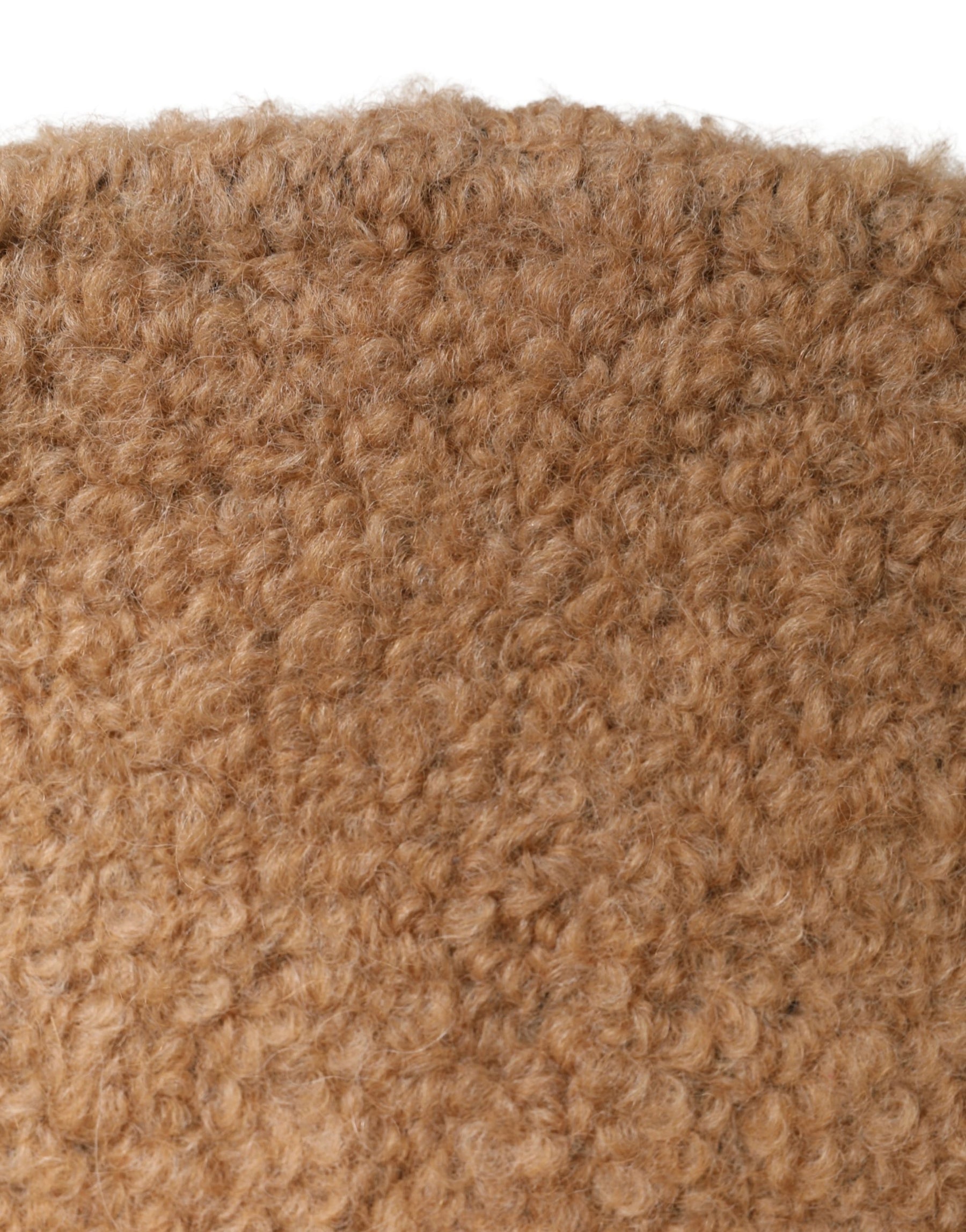 Dolce & Gabbana Beige Virgin Wool Fur Women Knitted Capello Hat | Regal Royce