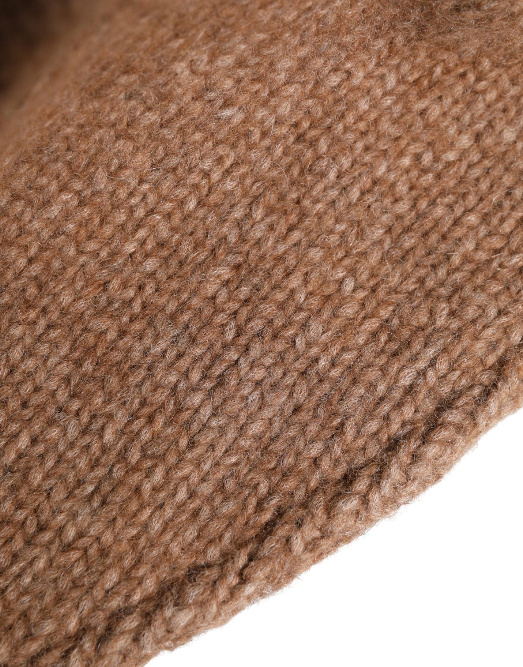 Dolce & Gabbana Brown Llama Wool Women Knitted Capello Hat | Regal Royce