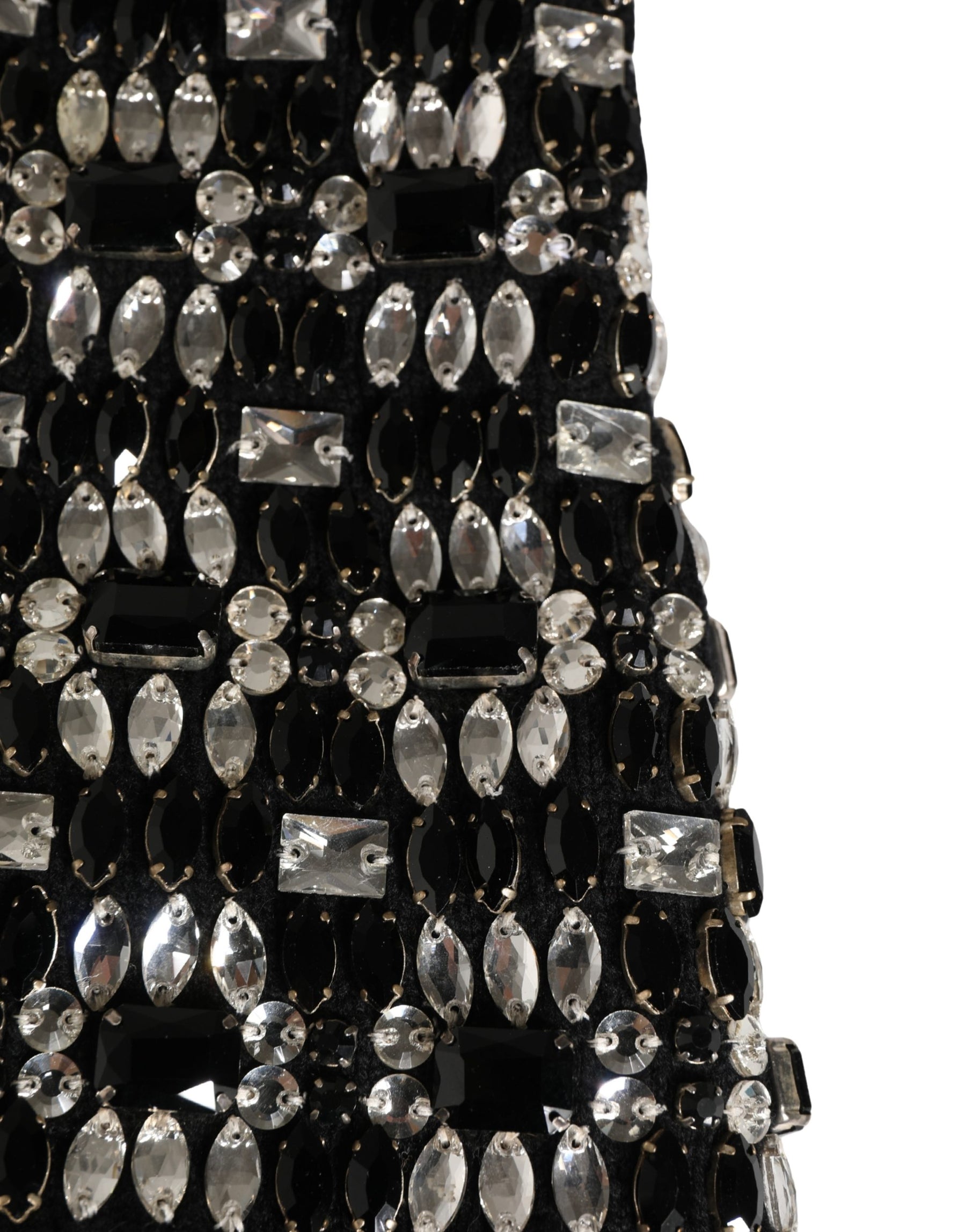 Dolce & Gabbana Black Wool Crystal Embellished Balaclava Hat | Regal Royce