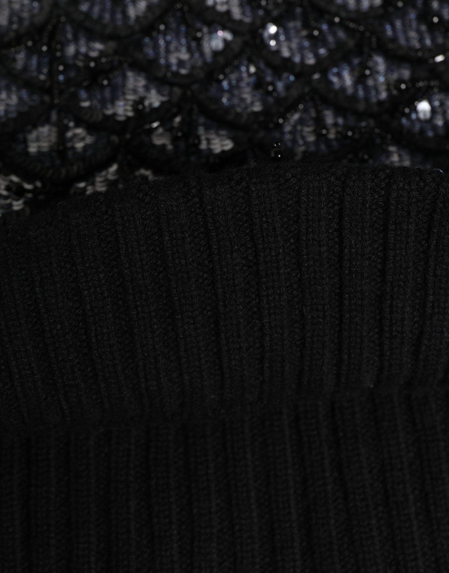 Dolce & Gabbana Black Wool Crystal Embellished Balaclava Hat | Regal Royce