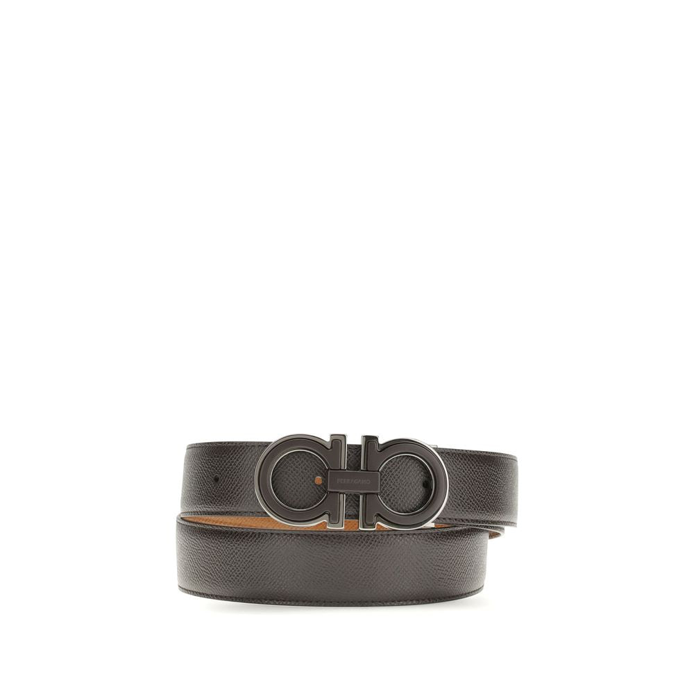 Ferragamo Brown Calf Leather Bos Taurus Regular Belt | Regal Royce