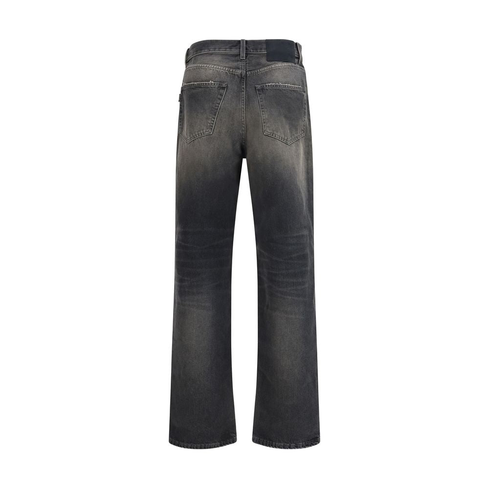 Haikure Black Cotton Relaxed Fit Jeans | Regal Royce