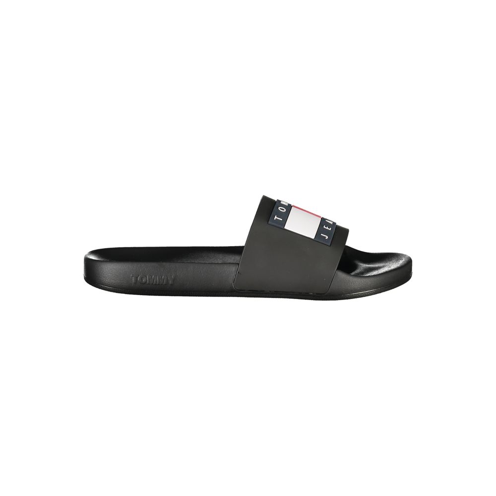 Tommy Hilfiger Black Polyurethane Men Slipper | Regal Royce