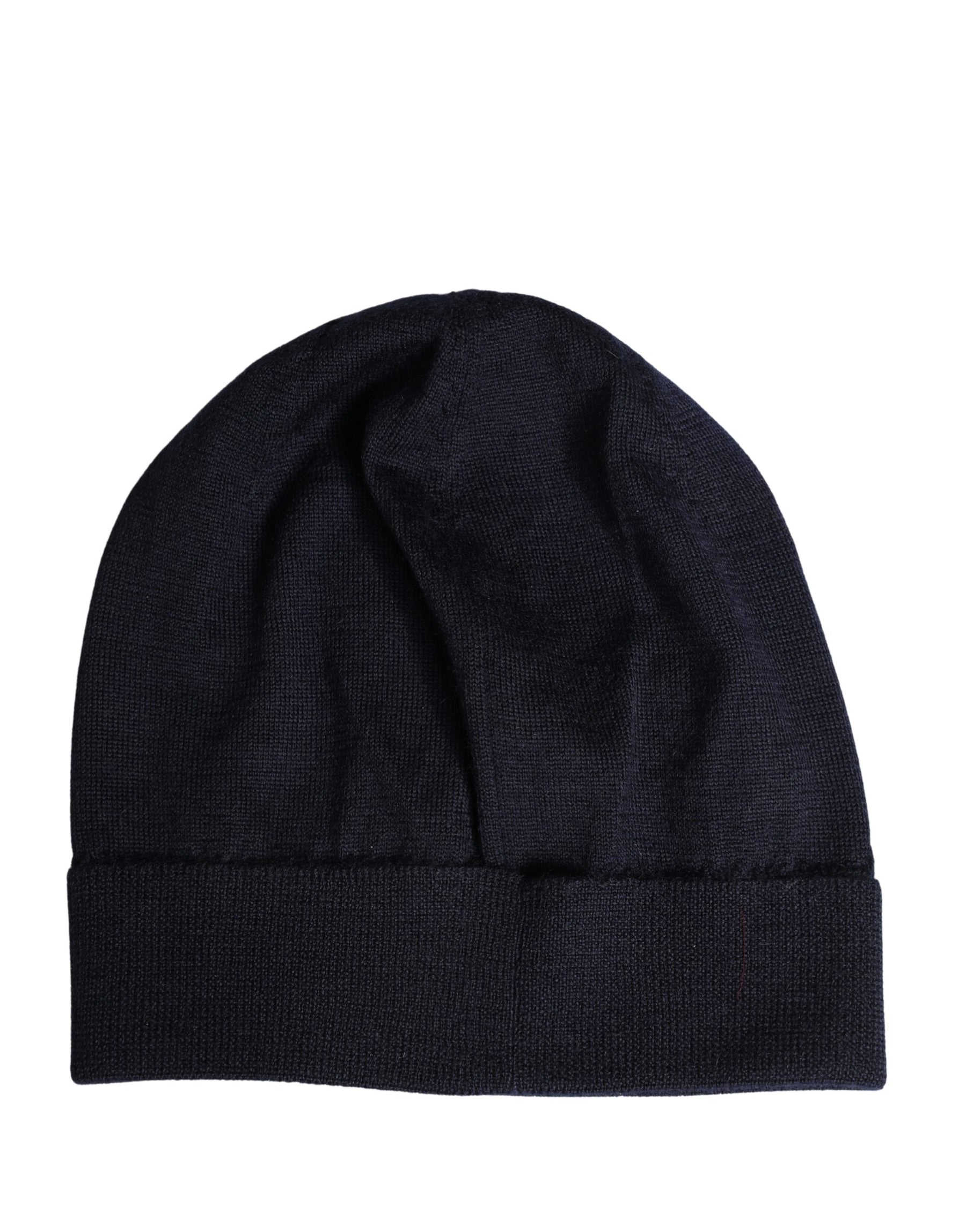 Dolce & Gabbana Black Cashmere Knitted Women Winter Beanie Hat | Regal Royce
