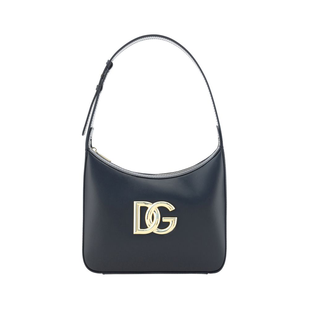Dolce & Gabbana Black Calf Leather Bos Taurus Shoulder Bag | Regal Royce