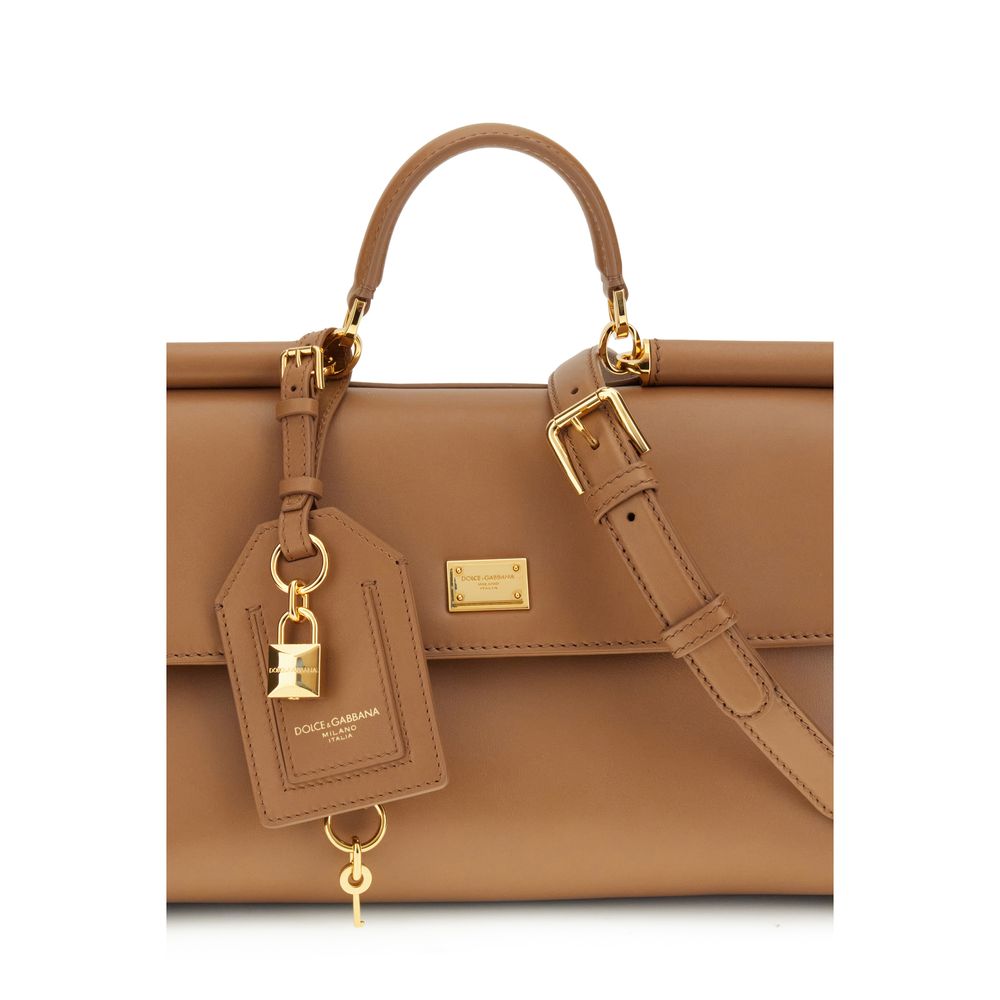 Dolce & Gabbana Beige Calf Leather Bos Taurus Shoulder Bag | Regal Royce