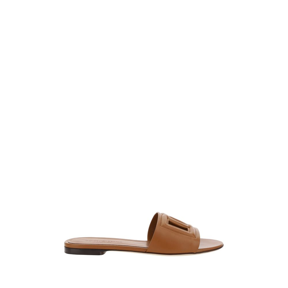 Dolce & Gabbana Brown Calf Leather Bos Taurus Sandals | Regal Royce