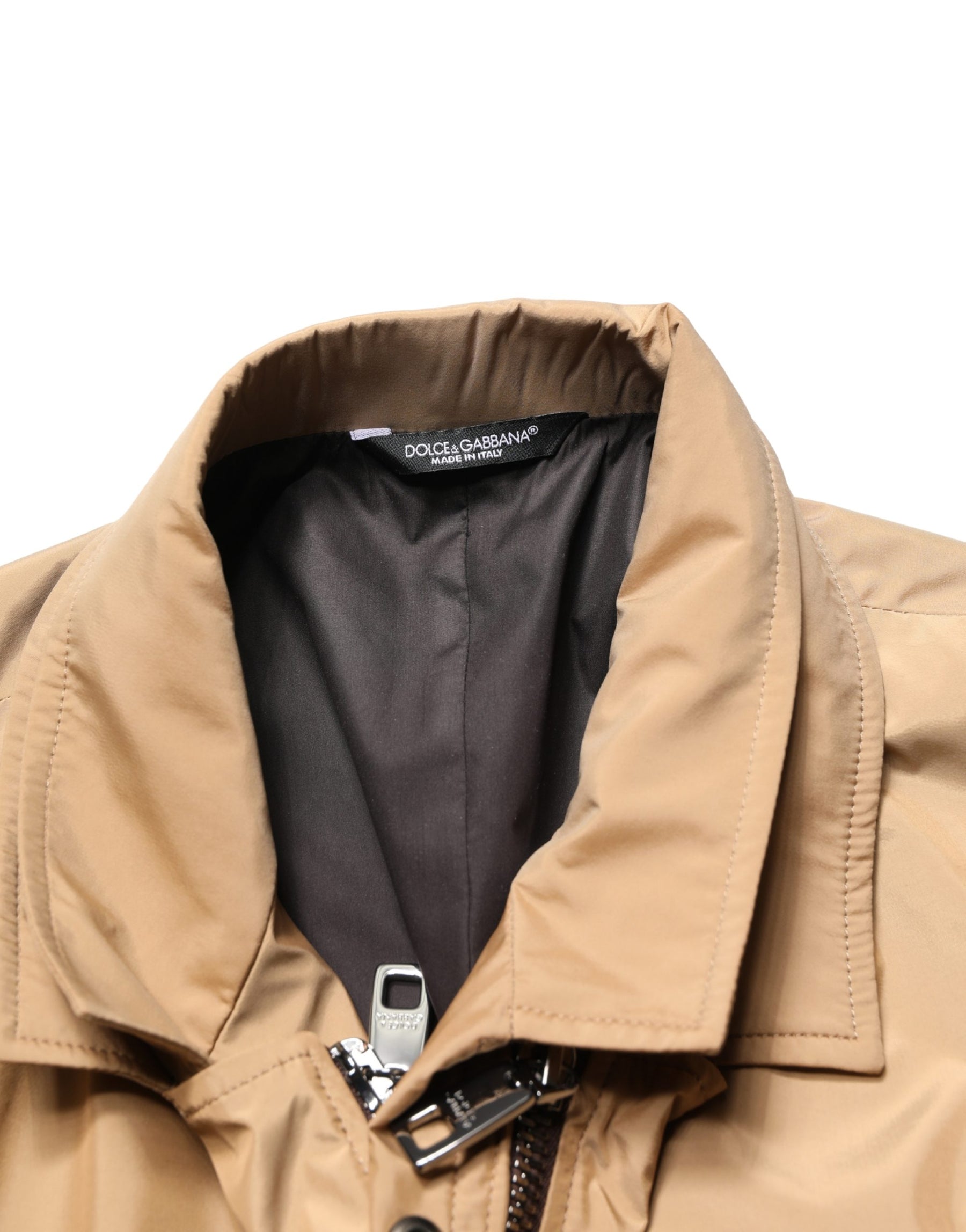 Dolce & Gabbana Brown Single Breasted Layered Coat Jacket | Regal Royce