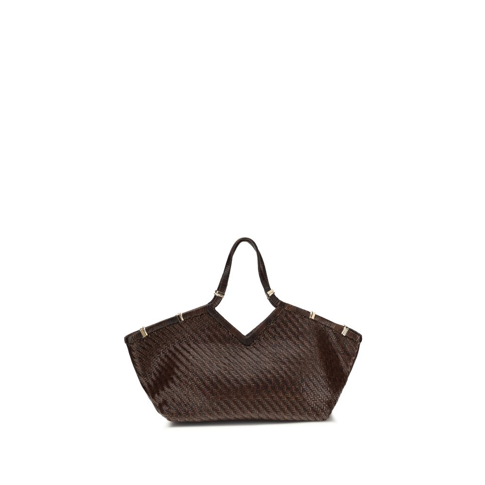 Benedetta Bruzziches Brown Buffalo Leather Handbag | Regal Royce
