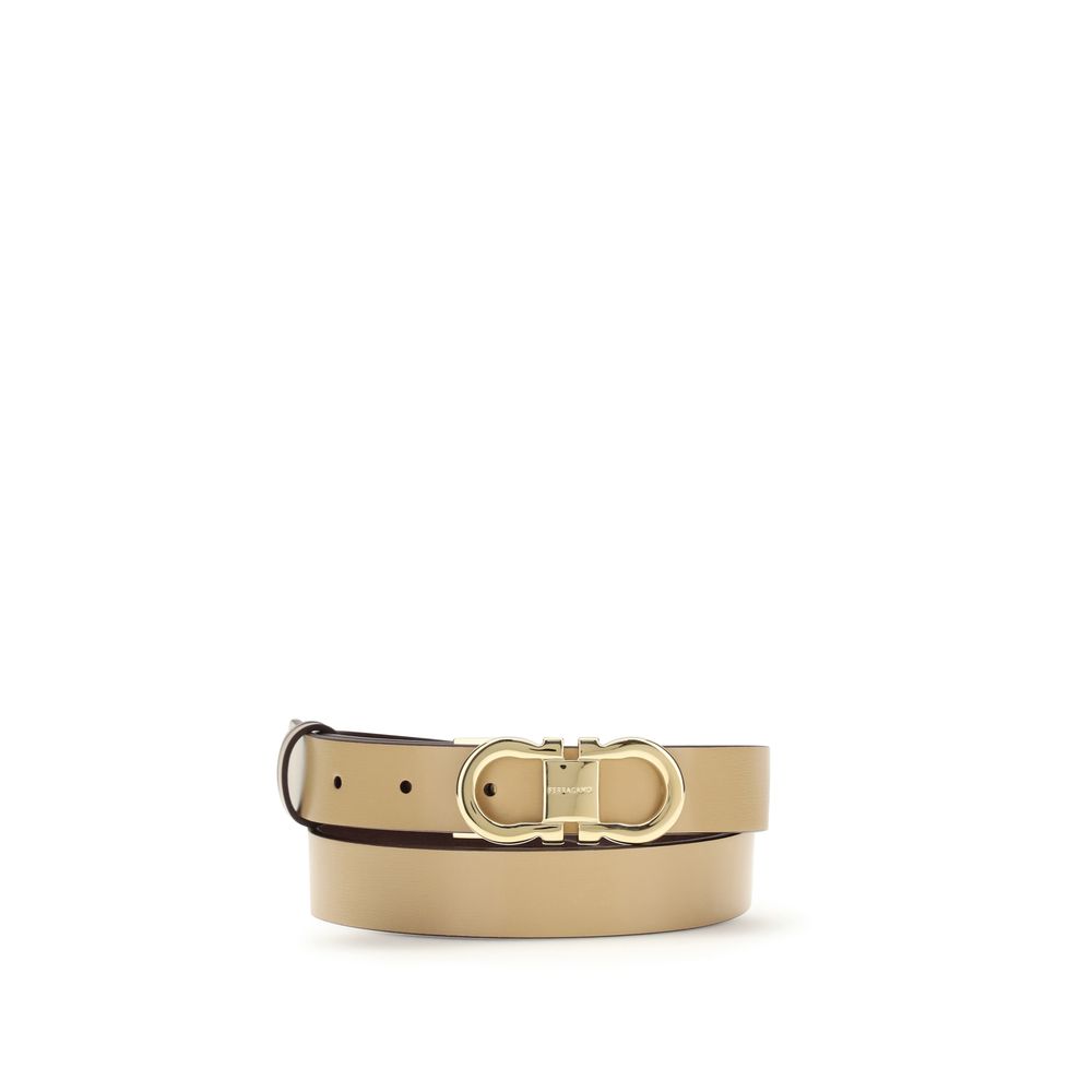 Ferragamo Beige Calf Leather Bos Taurus Regular Belt | Regal Royce