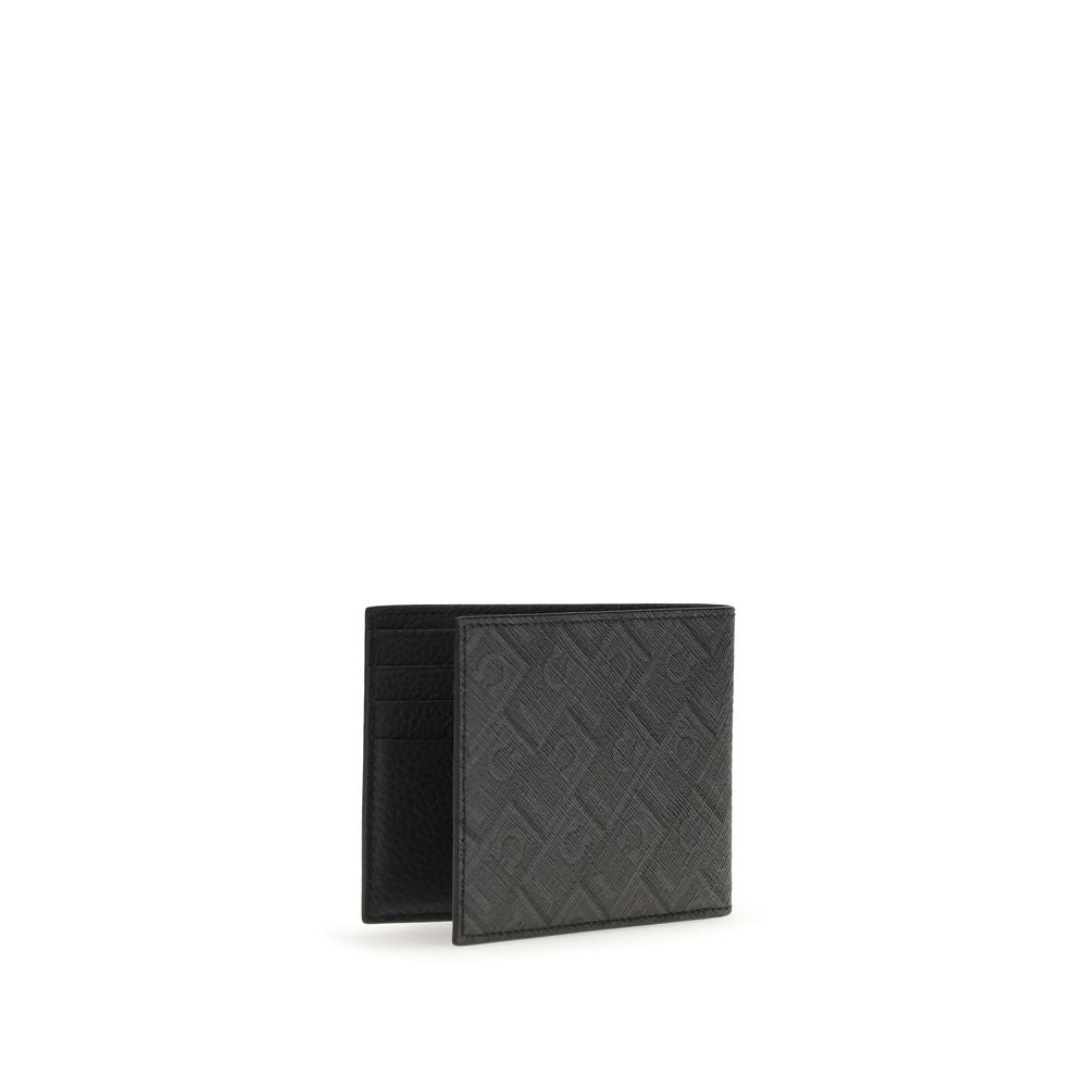 Ferragamo Black Calf Leather Bos Taurus Wallet | Regal Royce