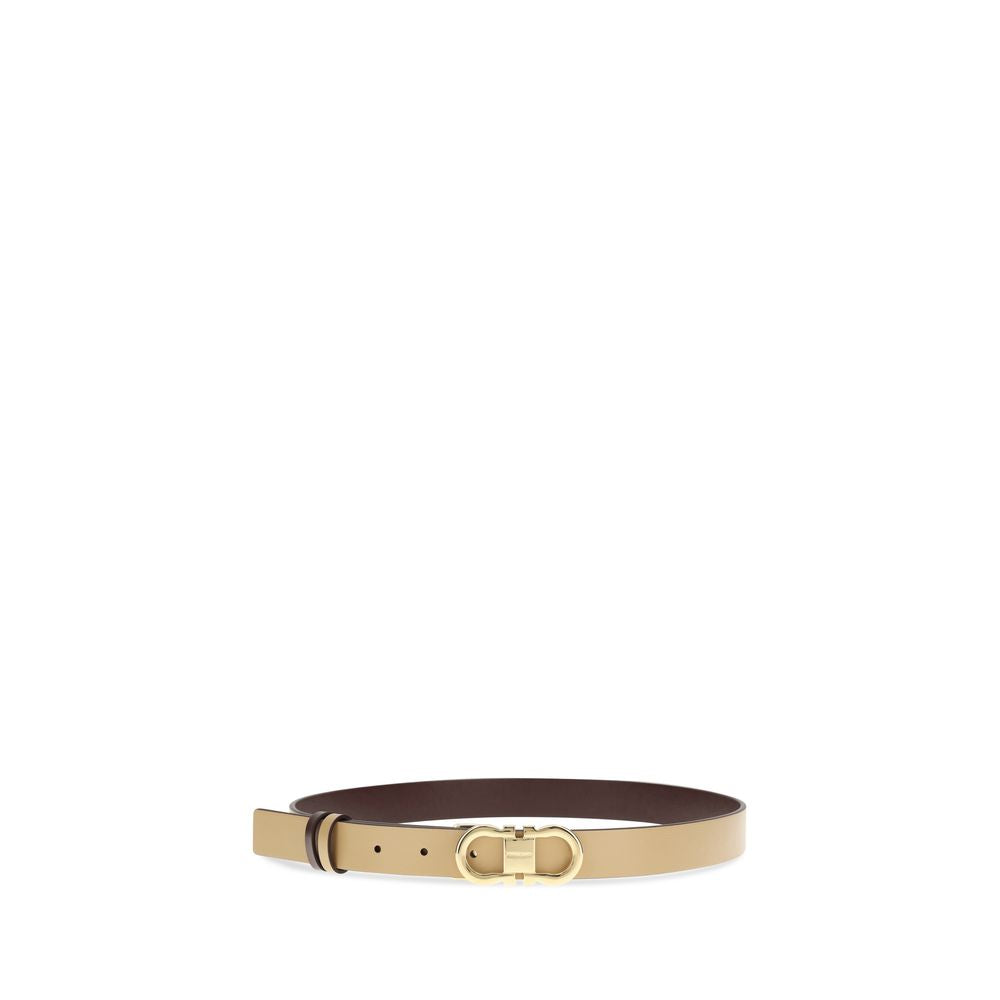 Ferragamo Beige Calf Leather Bos Taurus Regular Belt | Regal Royce