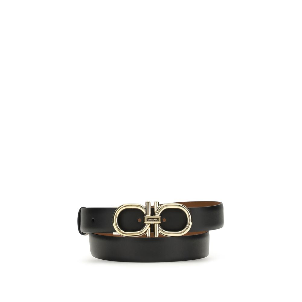 Ferragamo Black Calf Leather Bos Taurus Regular Belt | Regal Royce