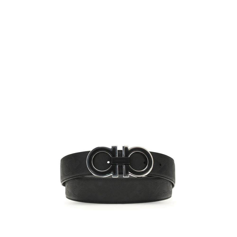 Ferragamo Black Calf Leather Bos Taurus Regular Belt | Regal Royce
