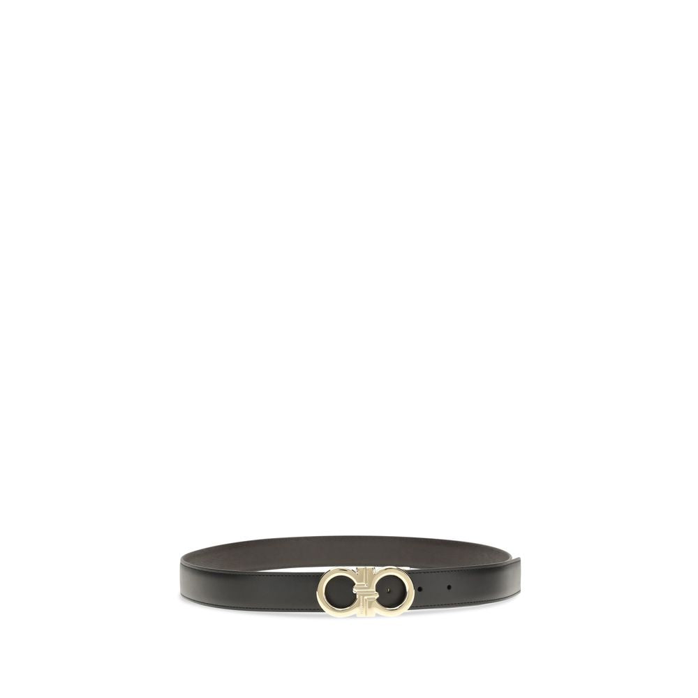 Ferragamo Black Calf Leather Bos Taurus Regular Belt | Regal Royce