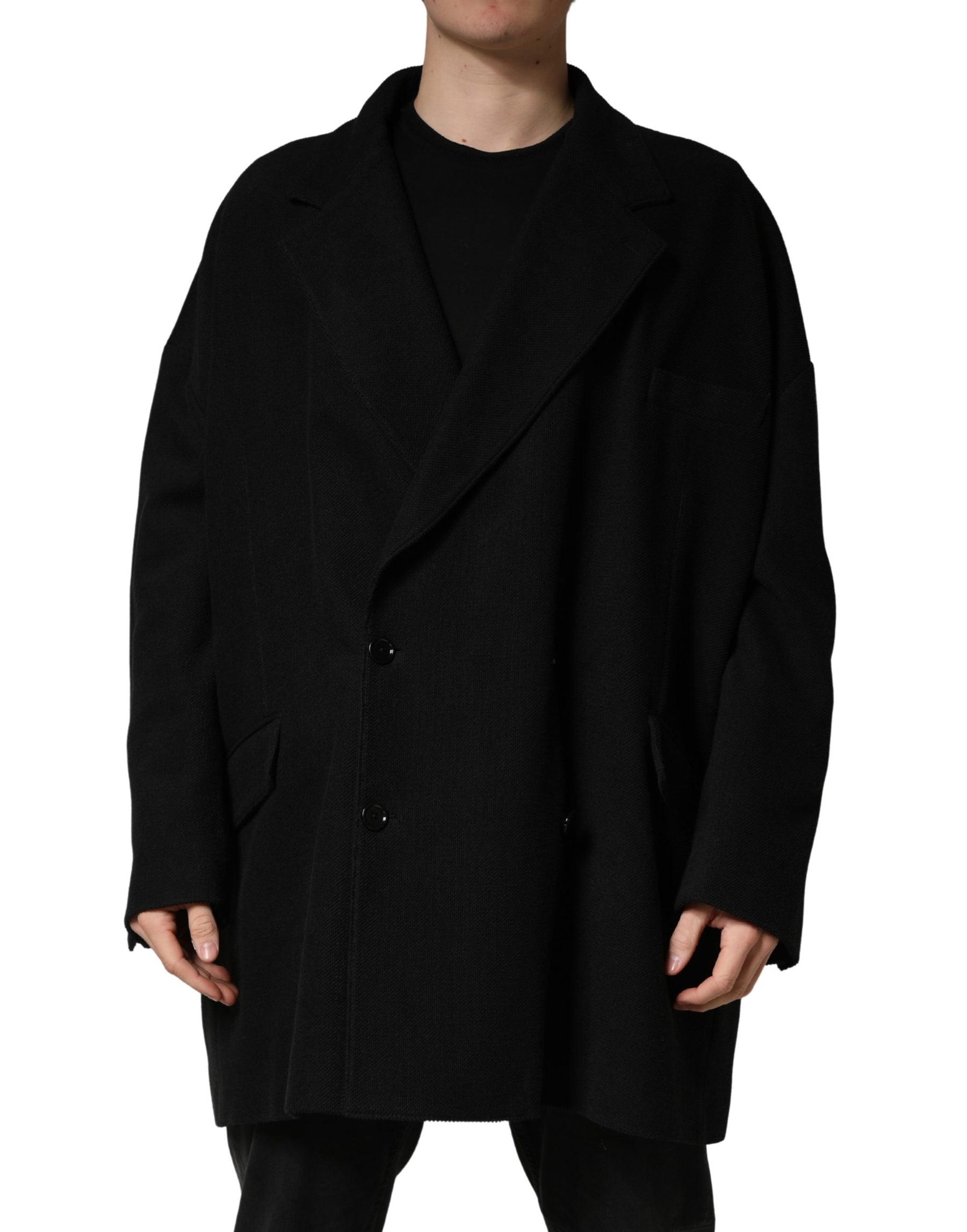 Dolce & Gabbana Black Double Breasted 2 Buttons Suit Jacket | Regal Royce