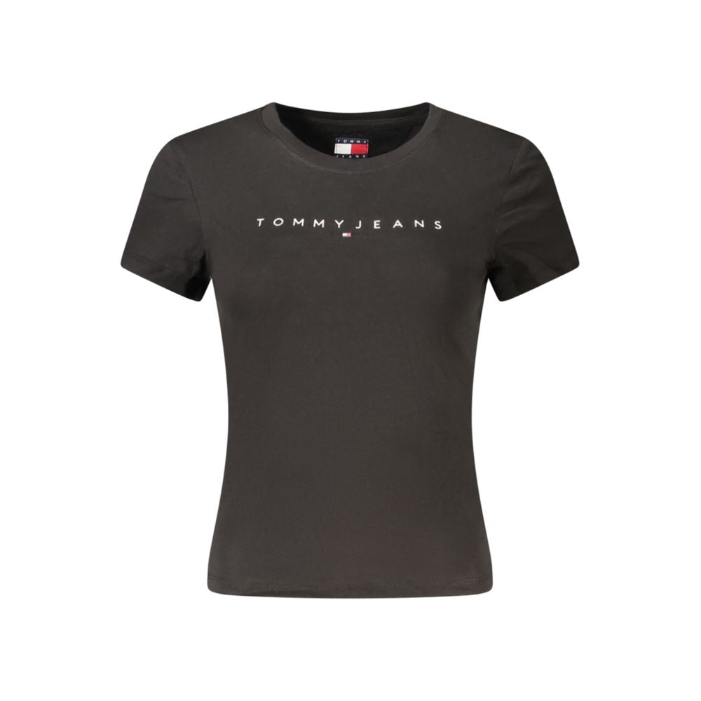 Tommy Hilfiger Black Cotton Women T-Shirt | Regal Royce