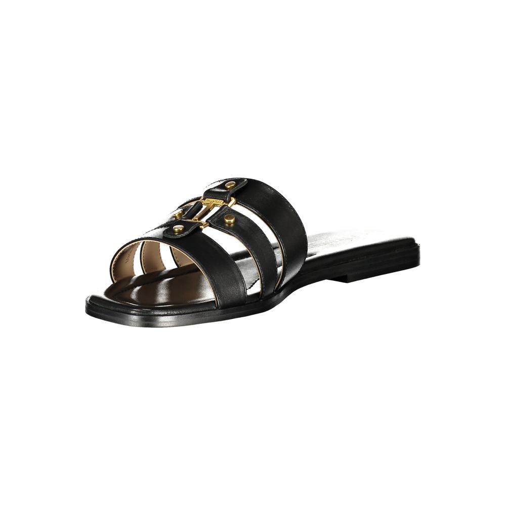 Twinset Black Leather Women's Sandal | Regal Royce