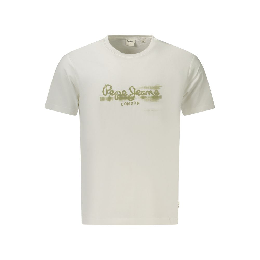 Pepe Jeans Bianco Cotton Men T-Shirt | Regal Royce