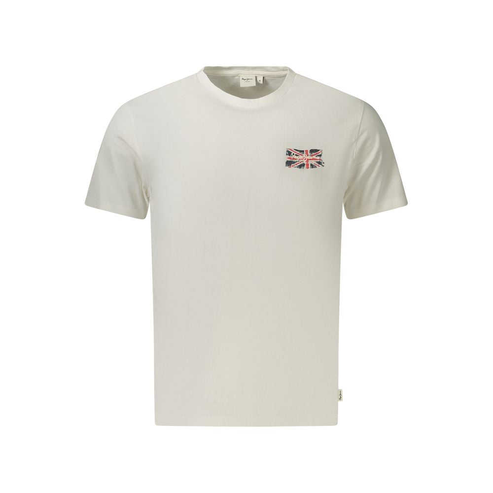Pepe Jeans Bianco Cotton Men T-Shirt | Regal Royce