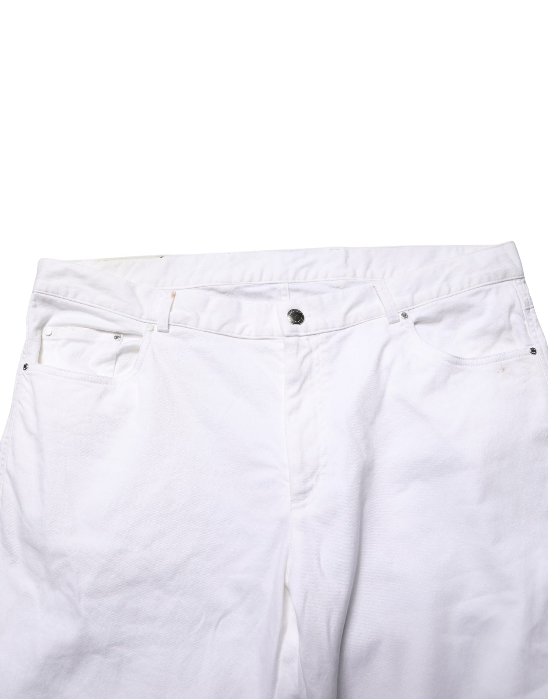 Paul & Shark White Straight Mid Waist Denim Trouser Jeans | Regal Royce