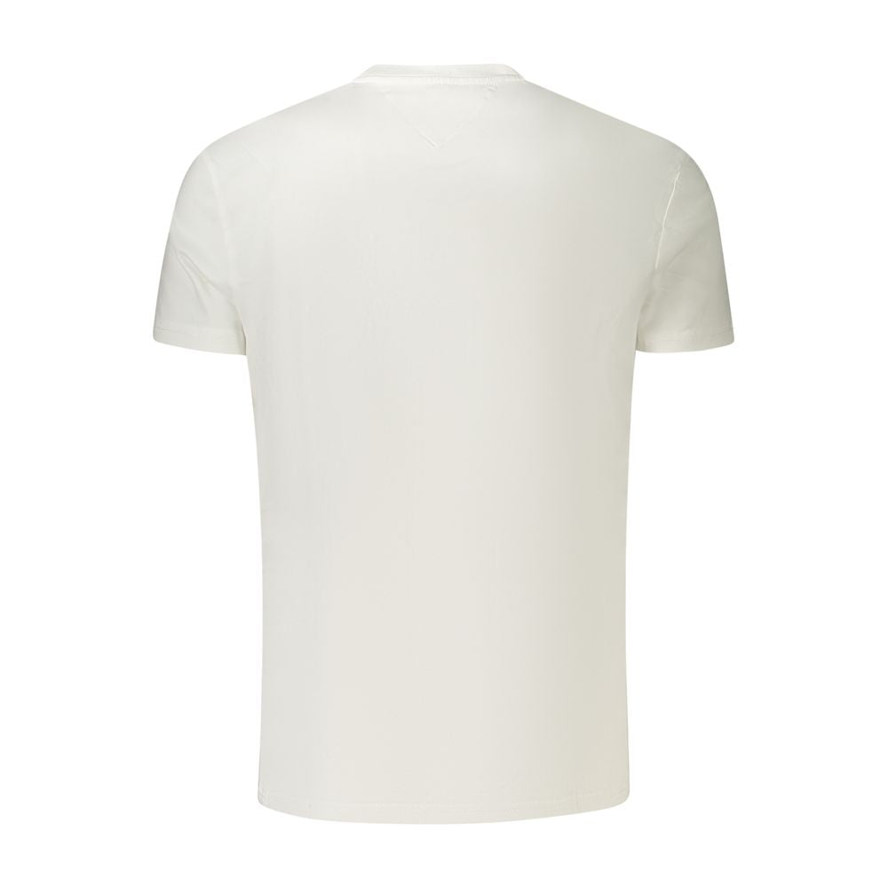 Tommy Hilfiger White Cotton Men T-Shirt | Regal Royce