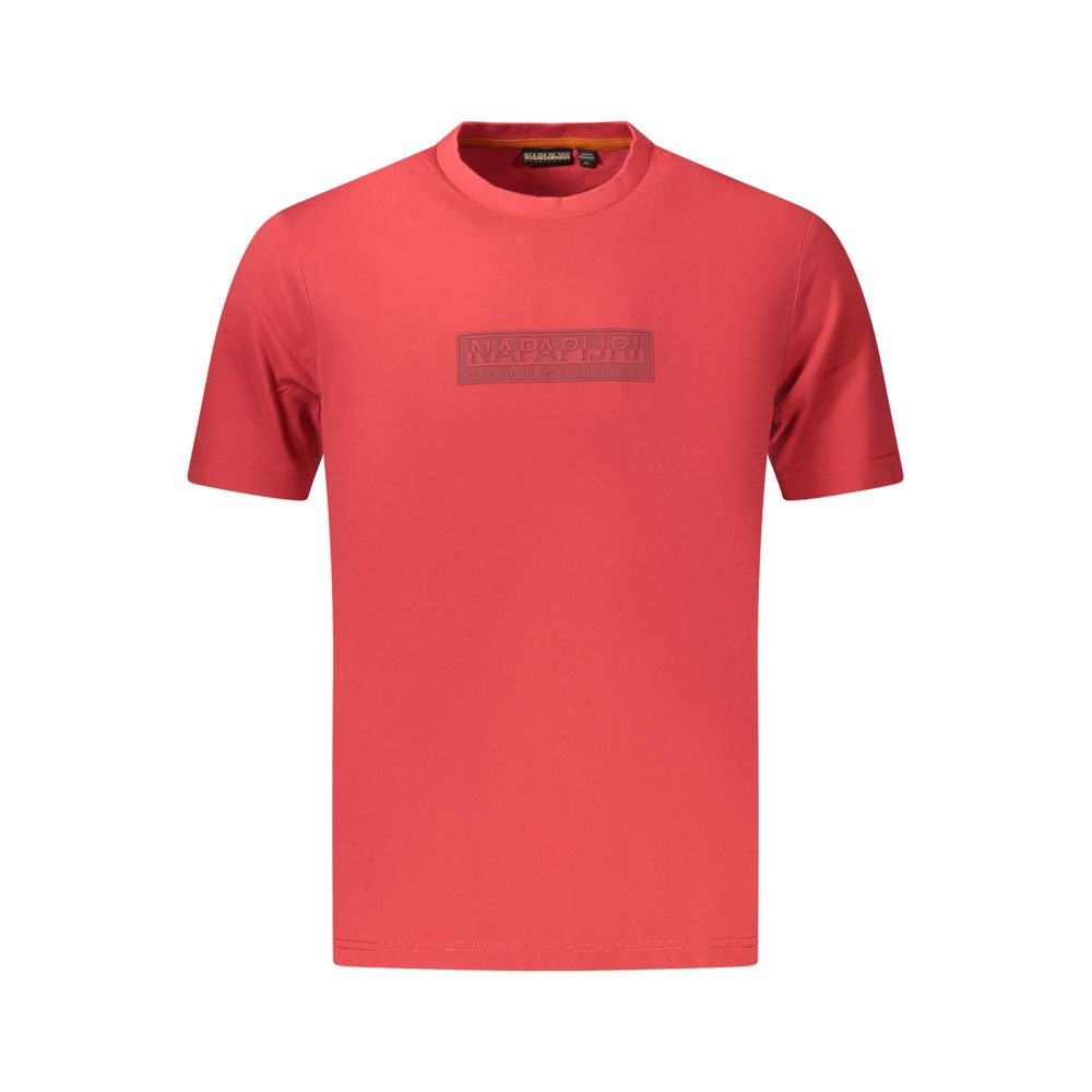 Napapijri Red Cotton Men's T-Shirt | Regal Royce