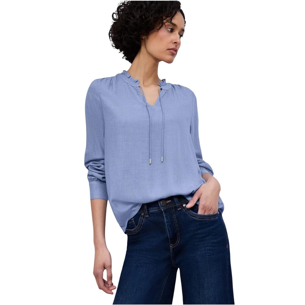 Street One Light Blue Viscose Blouse | Regal Royce