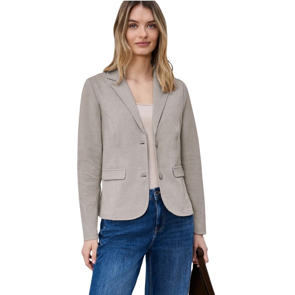 Street One Beige Polyacrylic Blazer | Regal Royce
