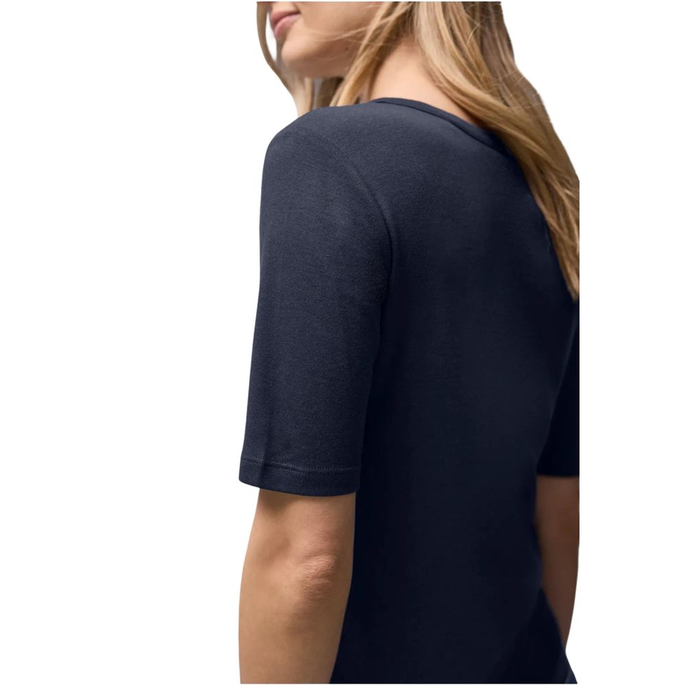 Street One Blue Cotton T-Shirt | Regal Royce