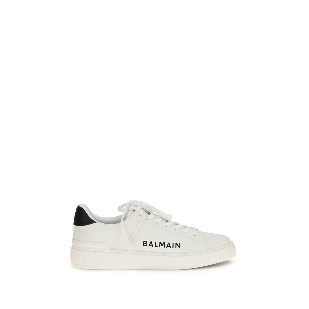 Balmain White Calf Leather Bos Taurus Low Top Sneakers | Regal Royce