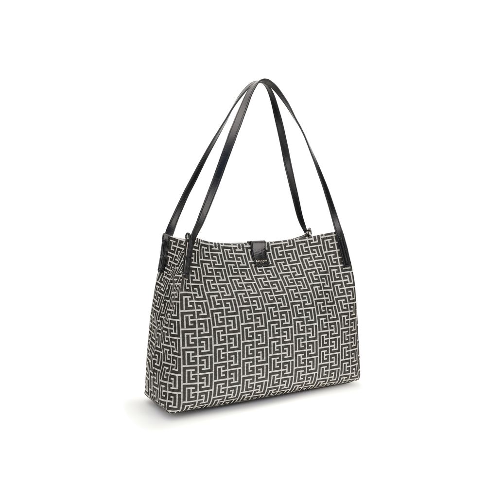Balmain Black Cotton Shoulder Bag | Regal Royce