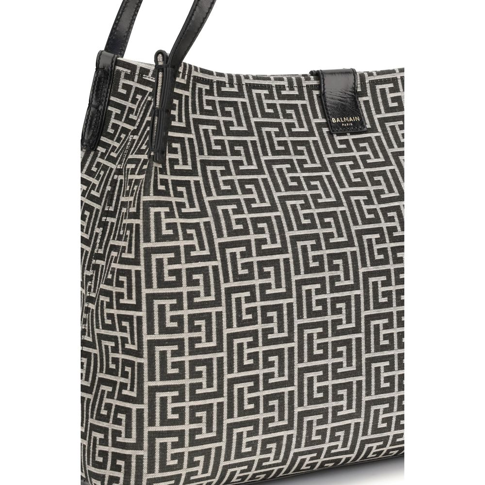 Balmain Black Cotton Shoulder Bag | Regal Royce