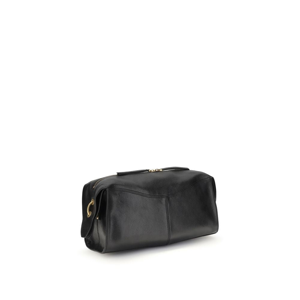 Balmain Black Calf Leather Bos Taurus Shoulder Bag | Regal Royce