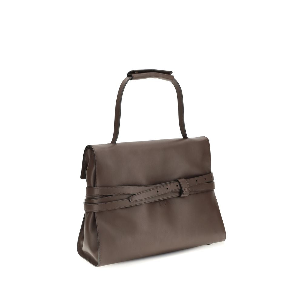 Moschino Brown Calf Leather Bos Taurus Handbag | Regal Royce