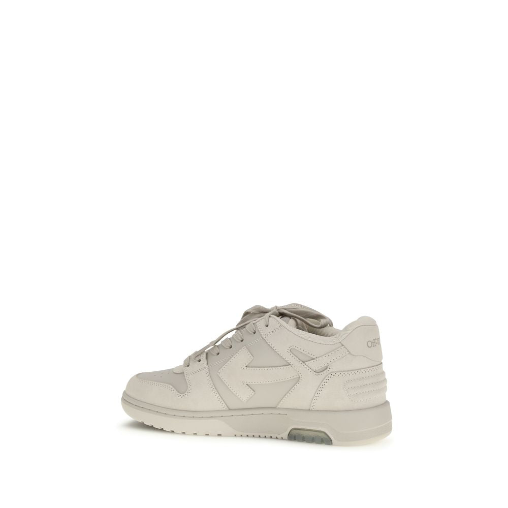 Off-White Beige Calf Leather Bos Taurus Low Top Sneakers | Regal Royce