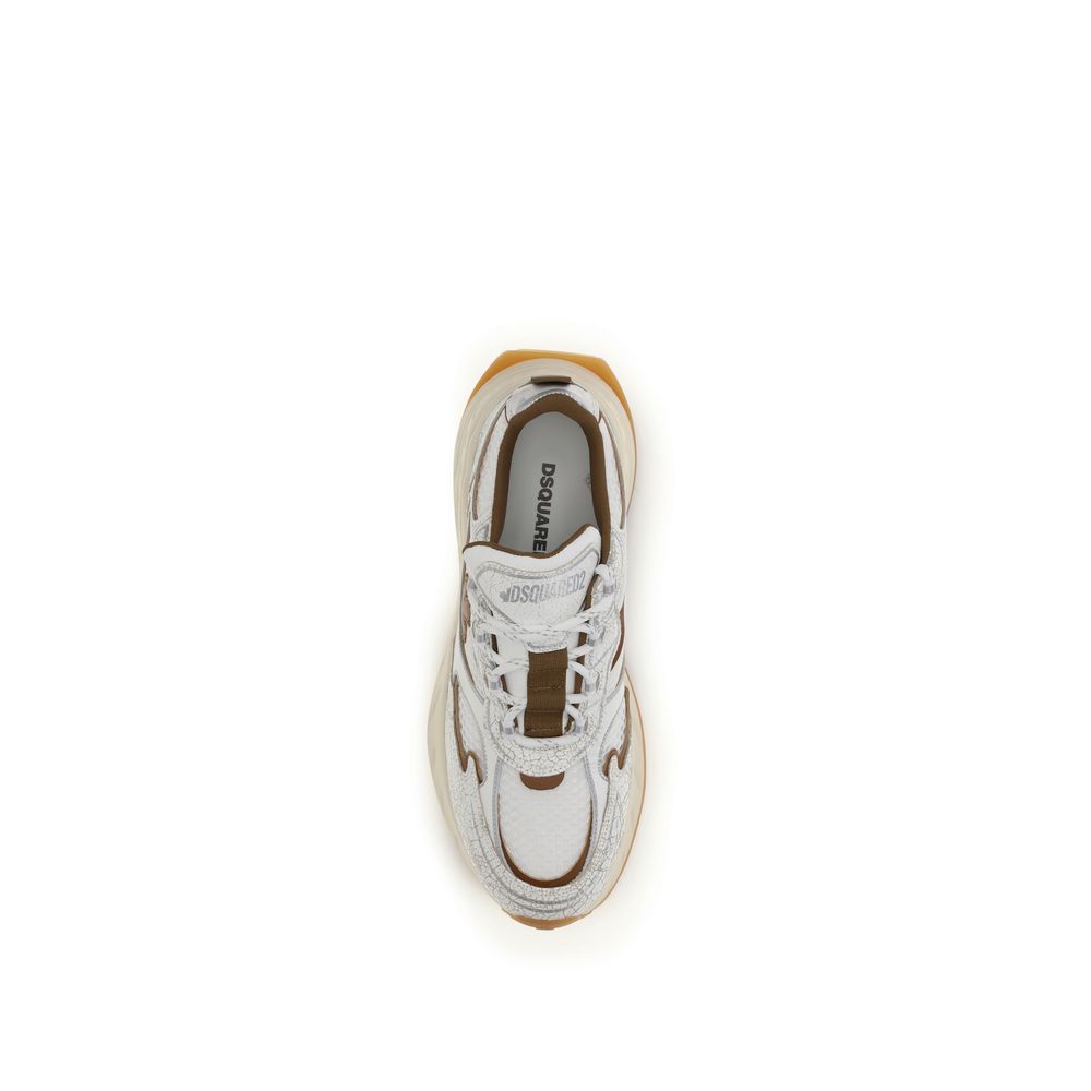 Dsquared² White Calf Leather Bos Taurus Athletic Sneakers | Regal Royce