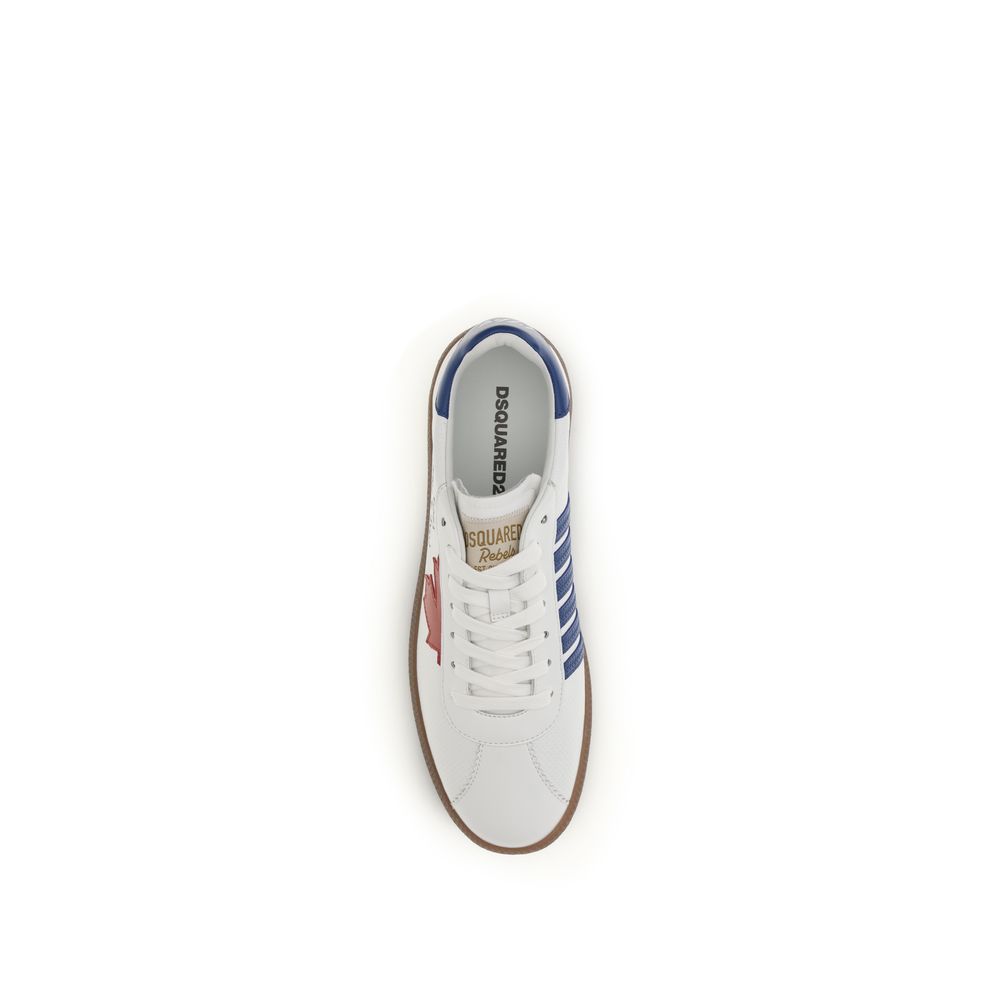 Dsquared² White Calf Leather Bos Taurus Chunky Sneakers | Regal Royce
