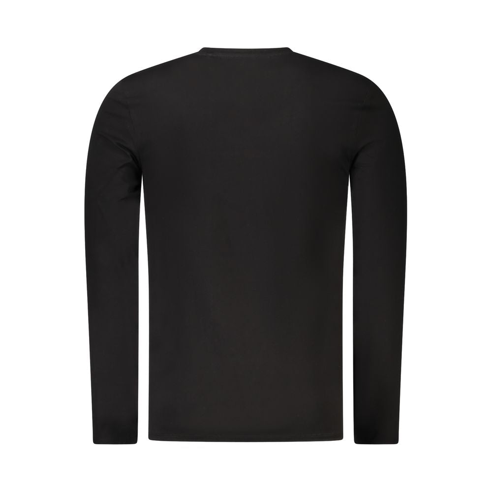 Guess Jeans Black Cotton Men T-Shirt | Regal Royce