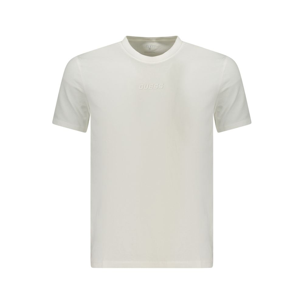 Guess Jeans White Cotton Men T-Shirt | Regal Royce