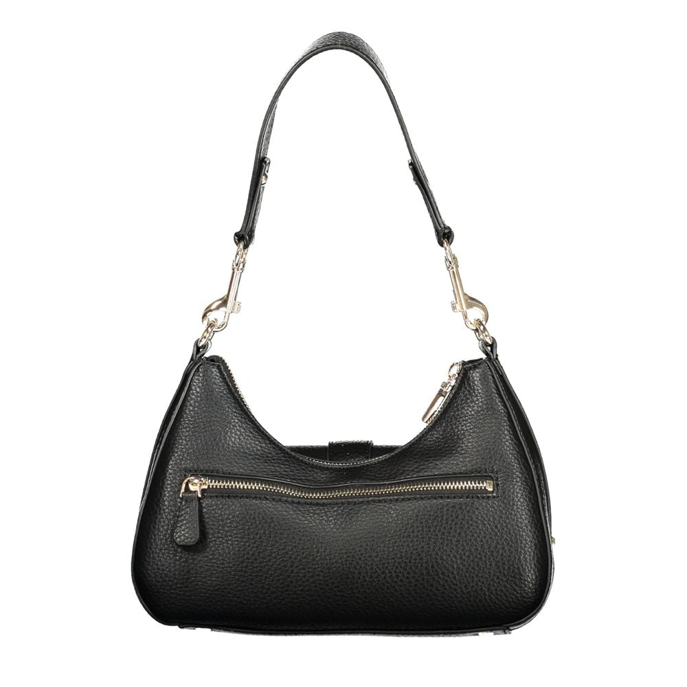 Guess Jeans Black Polyurethane Women Handbag | Regal Royce