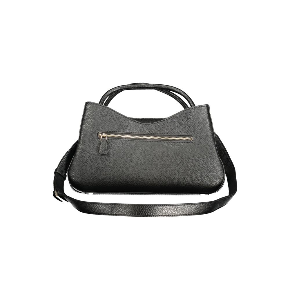 Guess Jeans Black Polyurethane Women Handbag | Regal Royce
