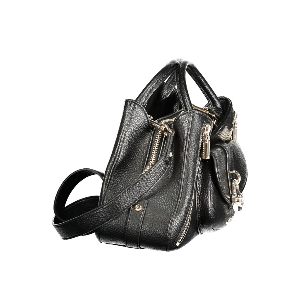 Guess Jeans Black Polyurethane Women Handbag | Regal Royce