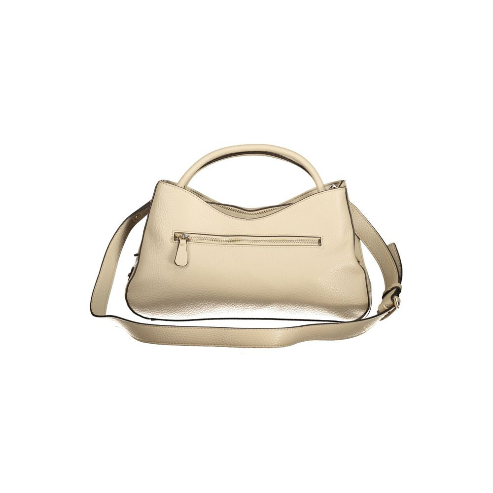 Guess Jeans Beige Polyurethane Women Handbag | Regal Royce
