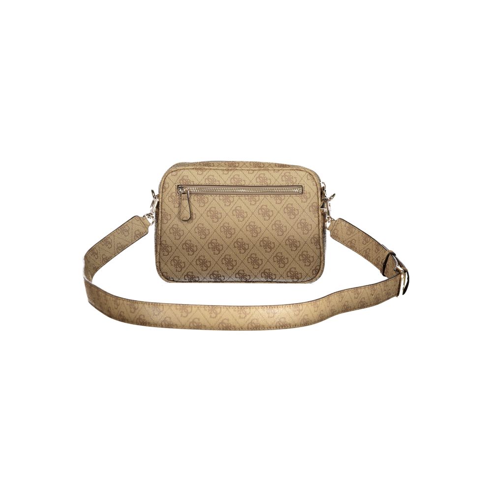 Guess Jeans Beige Polyurethane Women Handbag | Regal Royce
