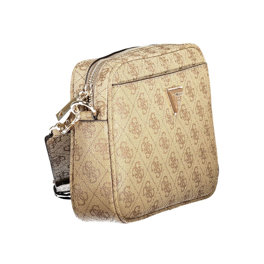 Guess Jeans Beige Polyurethane Women Handbag | Regal Royce