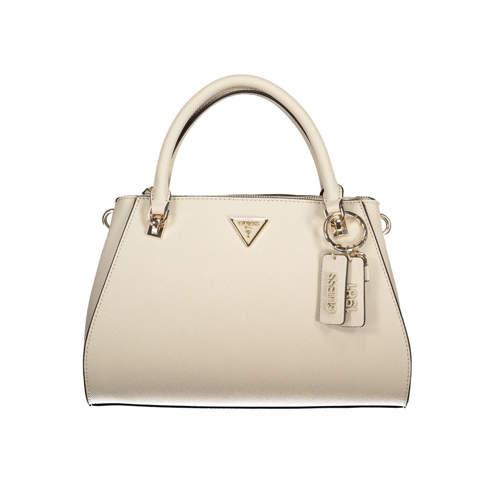 Guess Jeans Beige Polyurethane Women Handbag | Regal Royce